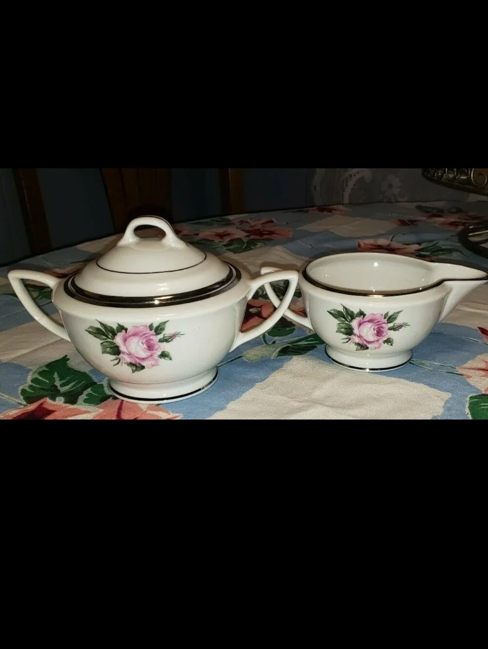 Vintage Royal Jackson Fine China Cream & Sugar Set 